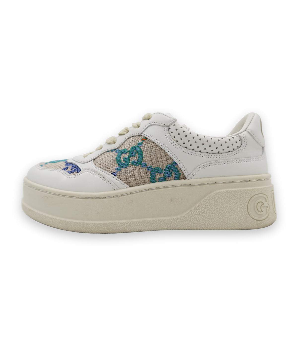 Gucci GG embroidered leather sneakers