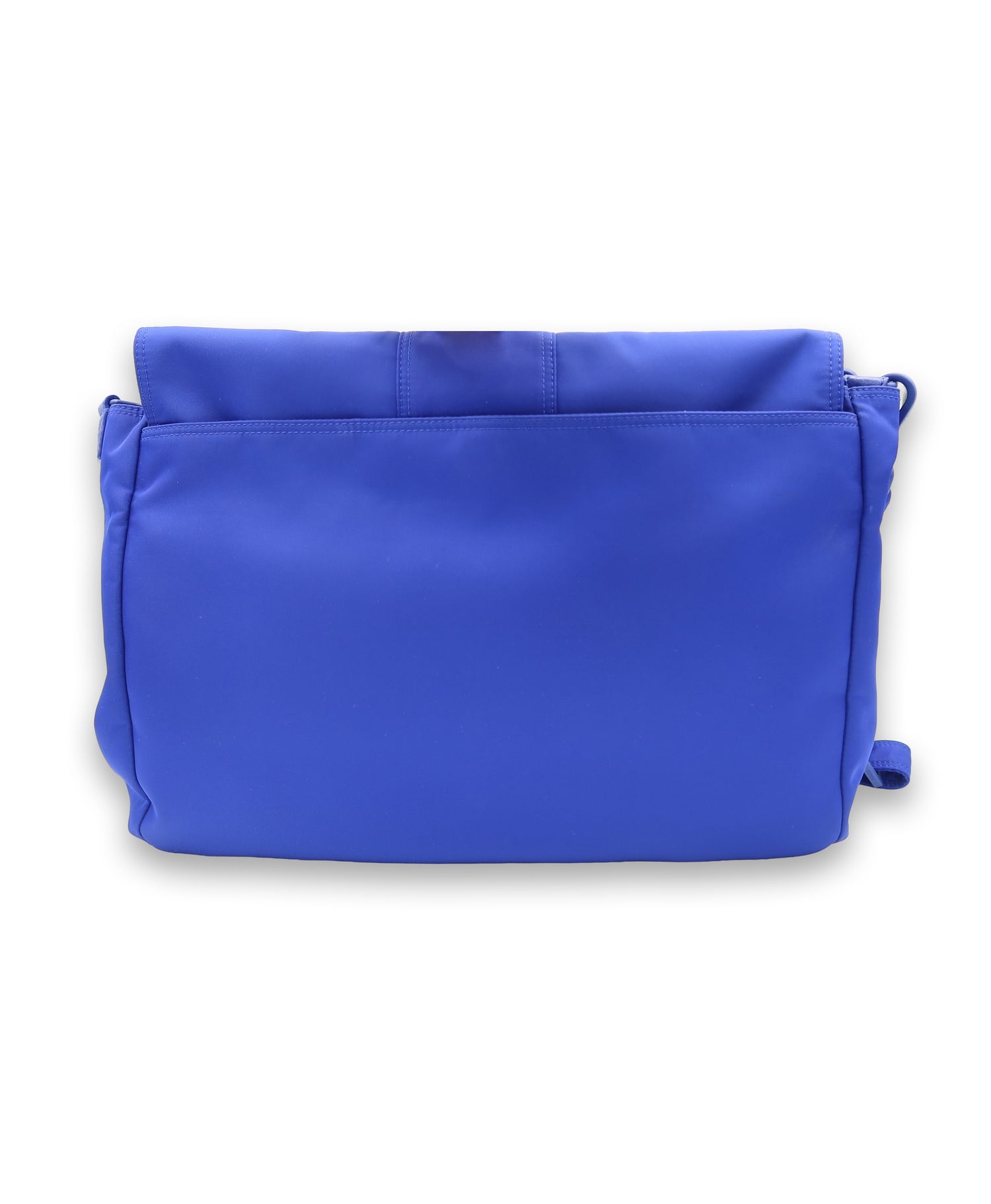Fendi Electric Blue Nylon Baguette XL Messenger Bag
