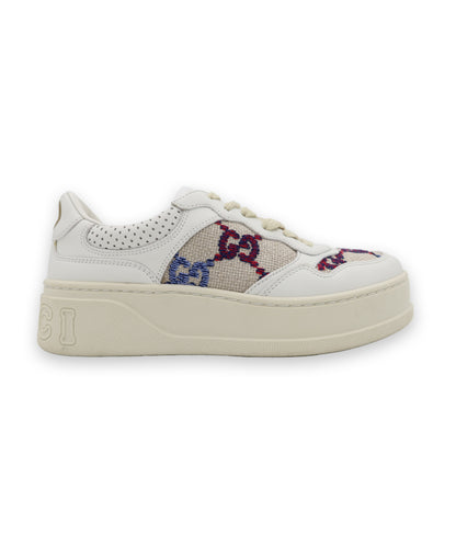 Gucci GG embroidered leather sneakers