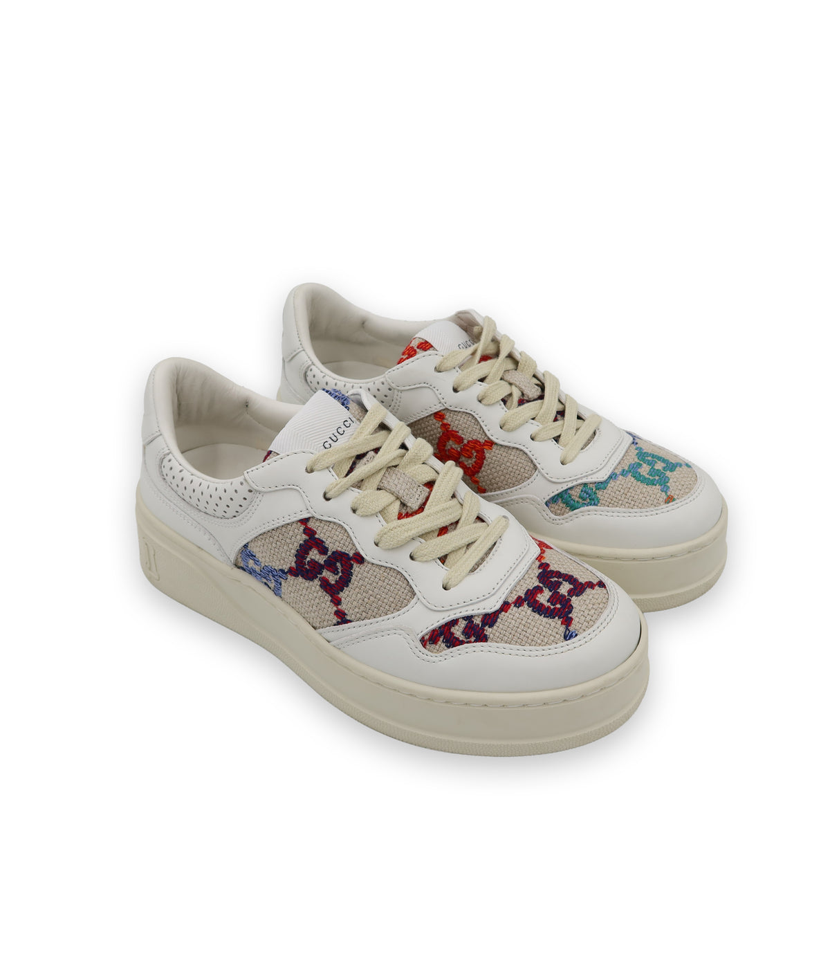 Gucci GG embroidered leather sneakers
