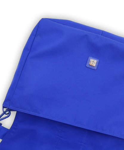Fendi Electric Blue Nylon Baguette XL Messenger Bag