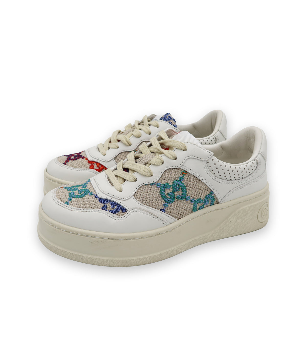 Gucci GG embroidered leather sneakers