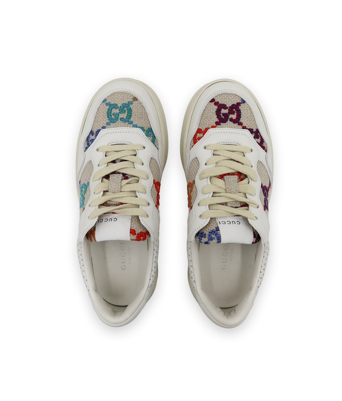 Gucci GG embroidered leather sneakers