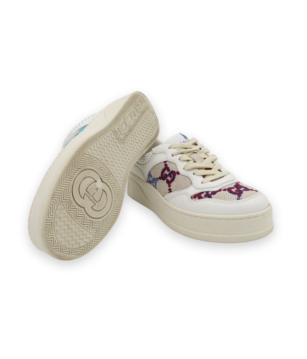 Gucci GG embroidered leather sneakers