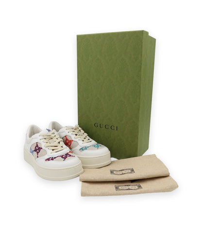 Gucci GG embroidered leather sneakers