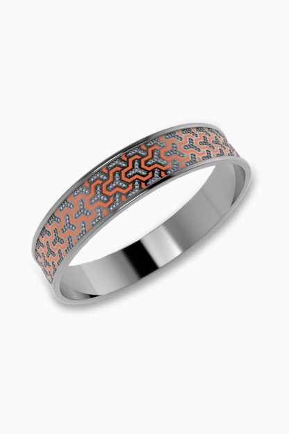 Enamelled Geometric Bangle