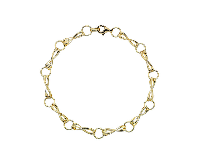 9ct Yellow Sienna 15 7.5&quot;/19cm Bracelet