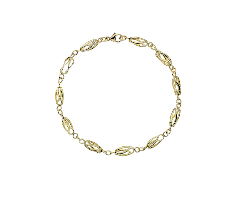 9ct Yellow Sienna 17 8.5&quot;/21cm Bracelet