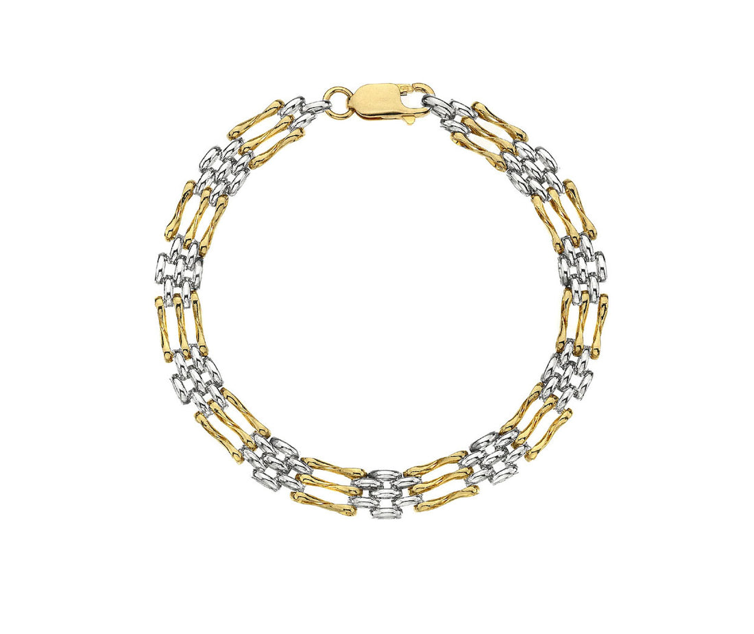 9ct Yellow &amp; White Panther Gate 1 9.5