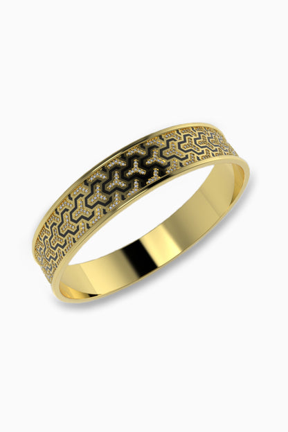 Enamelled Geometric Bangle