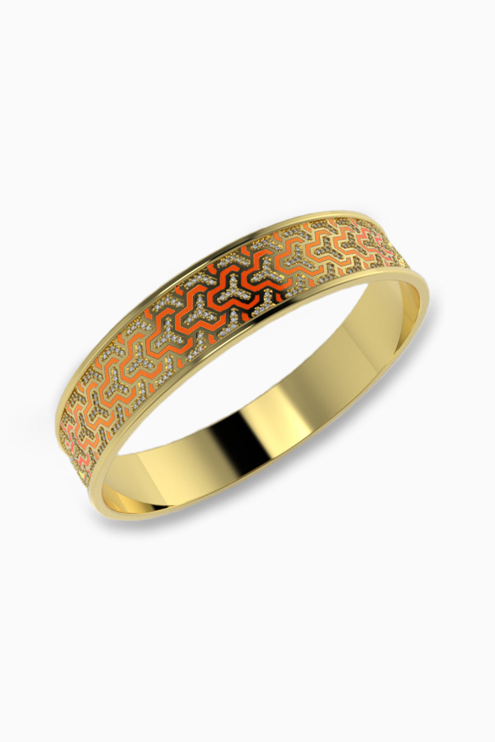 Enamelled Geometric Bangle