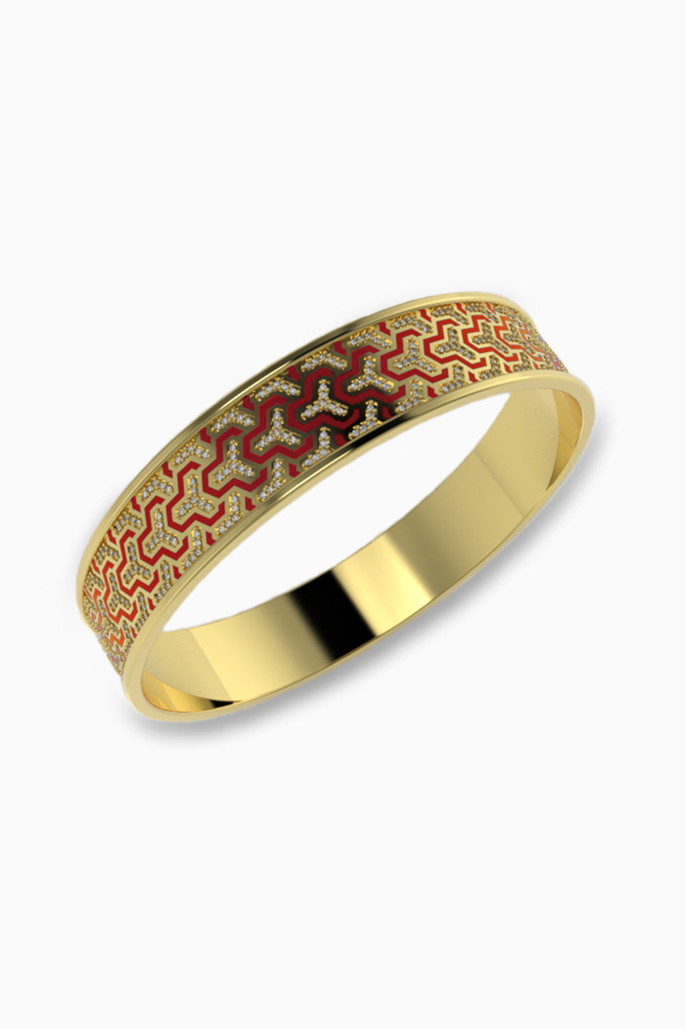 Enamelled Geometric Bangle