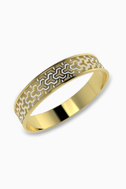 Enamelled Geometric Bangle