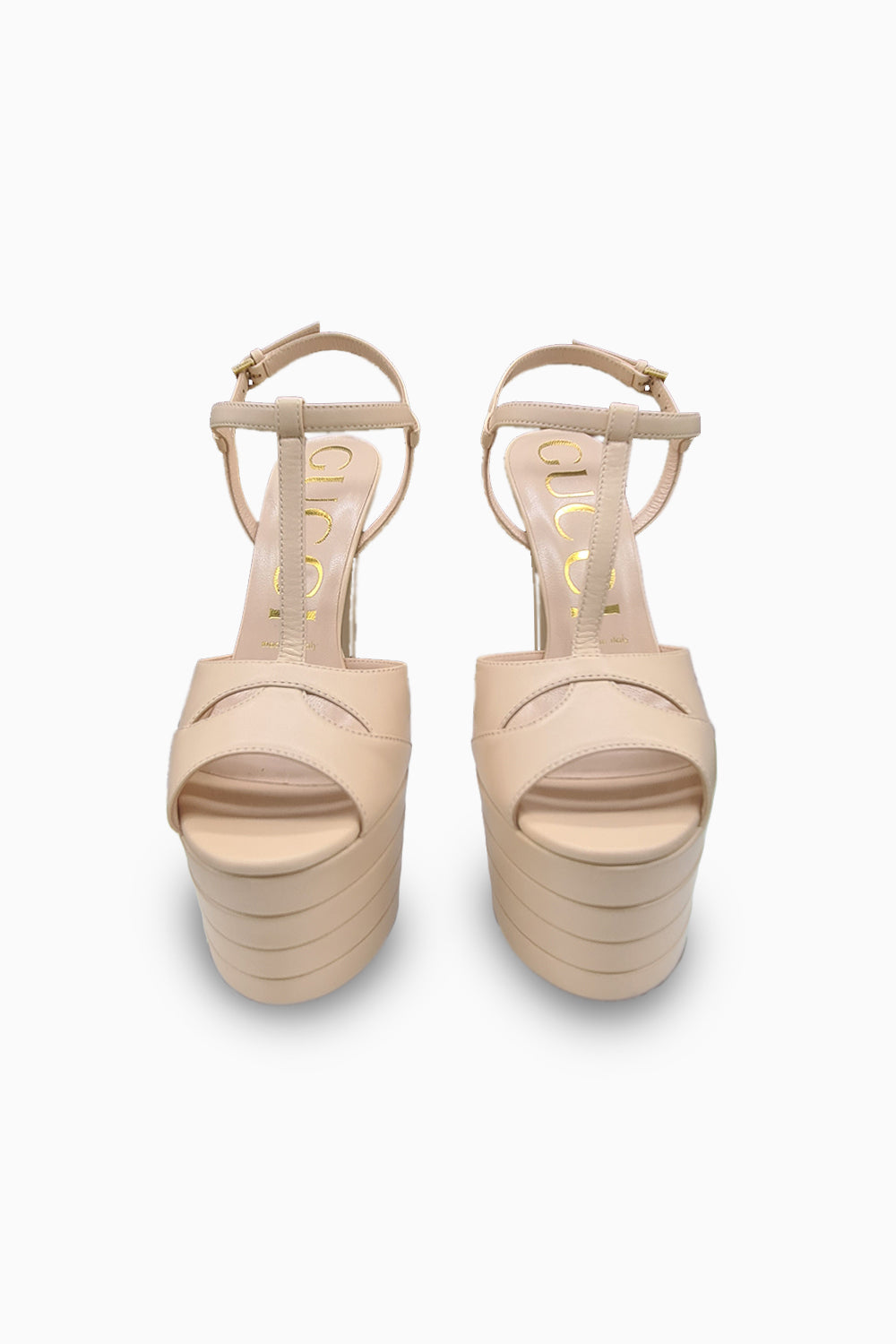 Gucci Angel Platform T-Strap Sandals