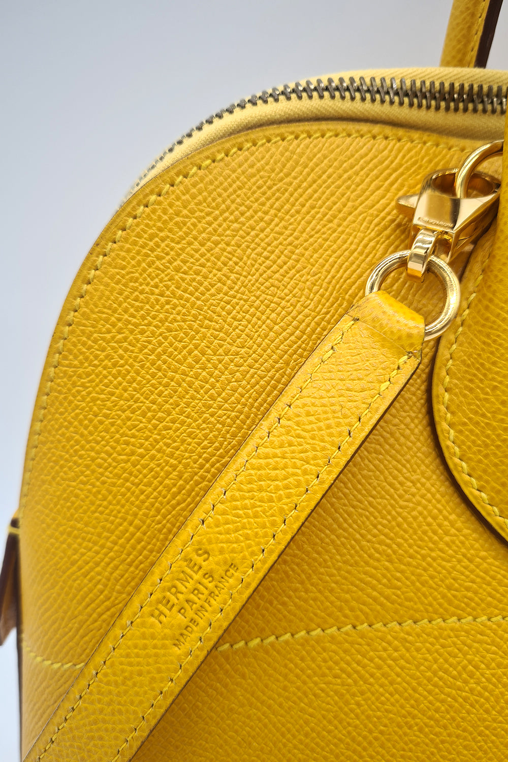 Hermes a Jaune Ambre Epsom Leather Bolide 35 1994