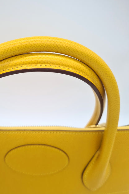 Hermes a Jaune Ambre Epsom Leather Bolide 35 1994