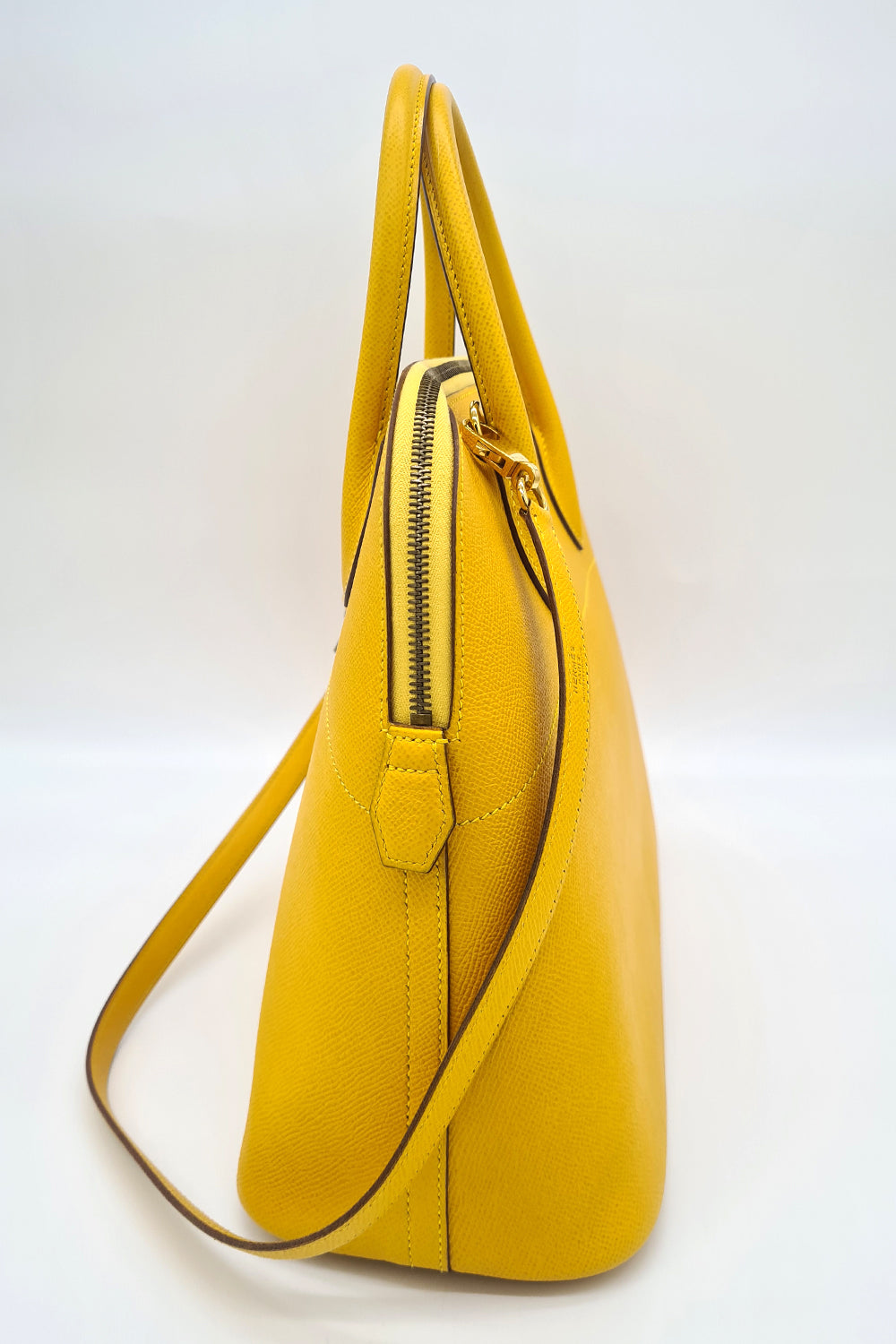 Hermes a Jaune Ambre Epsom Leather Bolide 35 1994