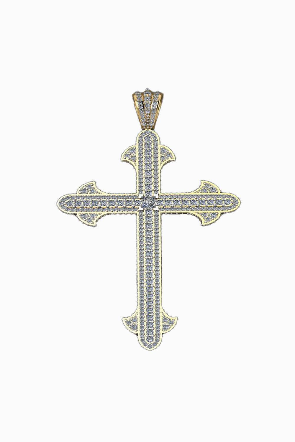 Ornate Diamond Set Cross Pendant