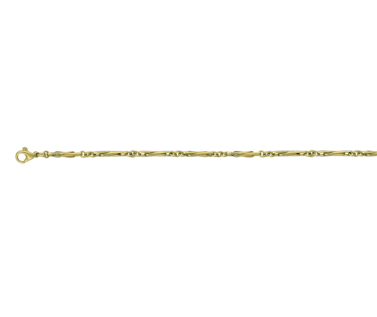 9ct Yellow Trombone Half 8.5&quot;/21cm