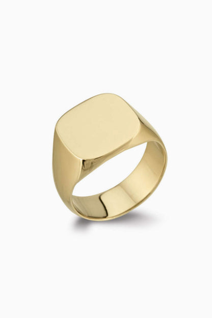 Heavy Cushion Signet Rings